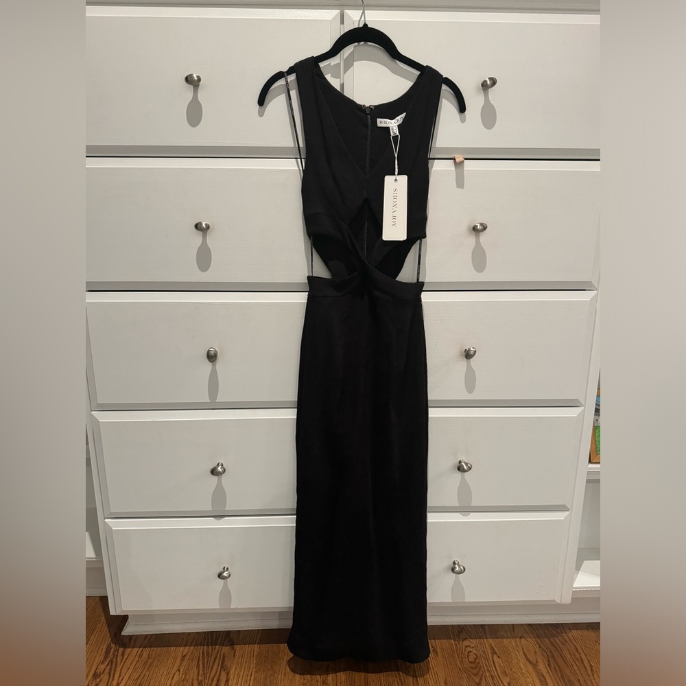 NWT Shona Joy Simone Vneck Cutout midi dress!